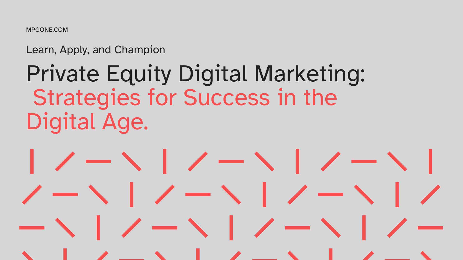 Private Equity Digital Marketing